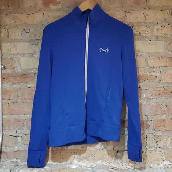 Marine Layer Tops - Marine Layer Blue Zipper Pullover Jacket Small